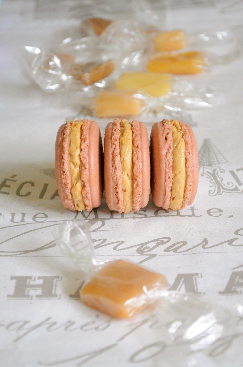 20 pieces Salted Caramel French Macarons-Macarons-ZAM ARTISAN CHOCOLATES