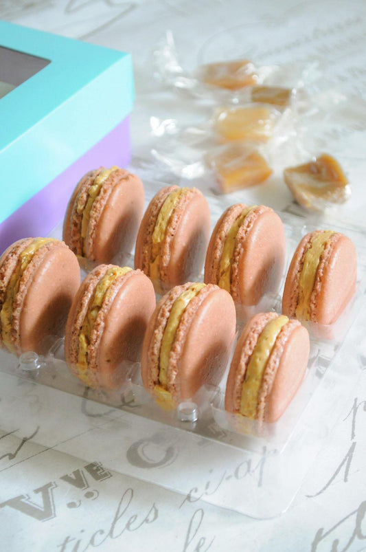 20 pieces Salted Caramel French Macarons-Macarons-ZAM ARTISAN CHOCOLATES